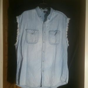 Interstate denim XL men's collared  work shirt